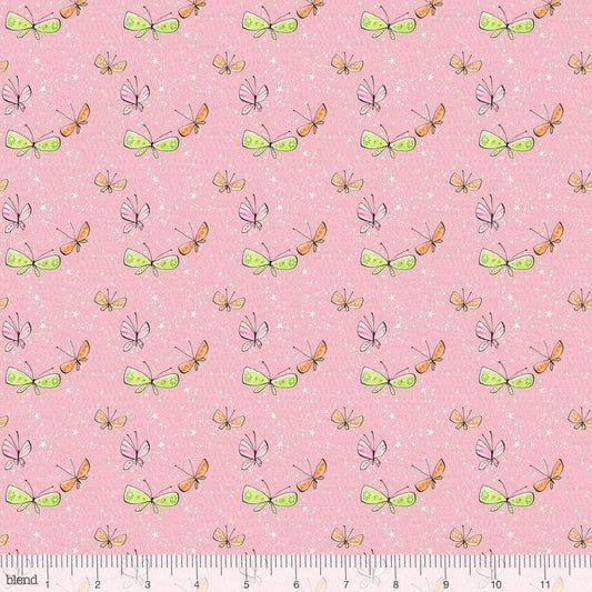 Butterflies on Pink - Hello World - Blend Cotton Fabric ✂️ £10 pm