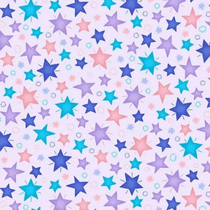 Lilac Stars - Sparkle Like A Unicorn - Blank Quilting Cotton Fabric ✂️