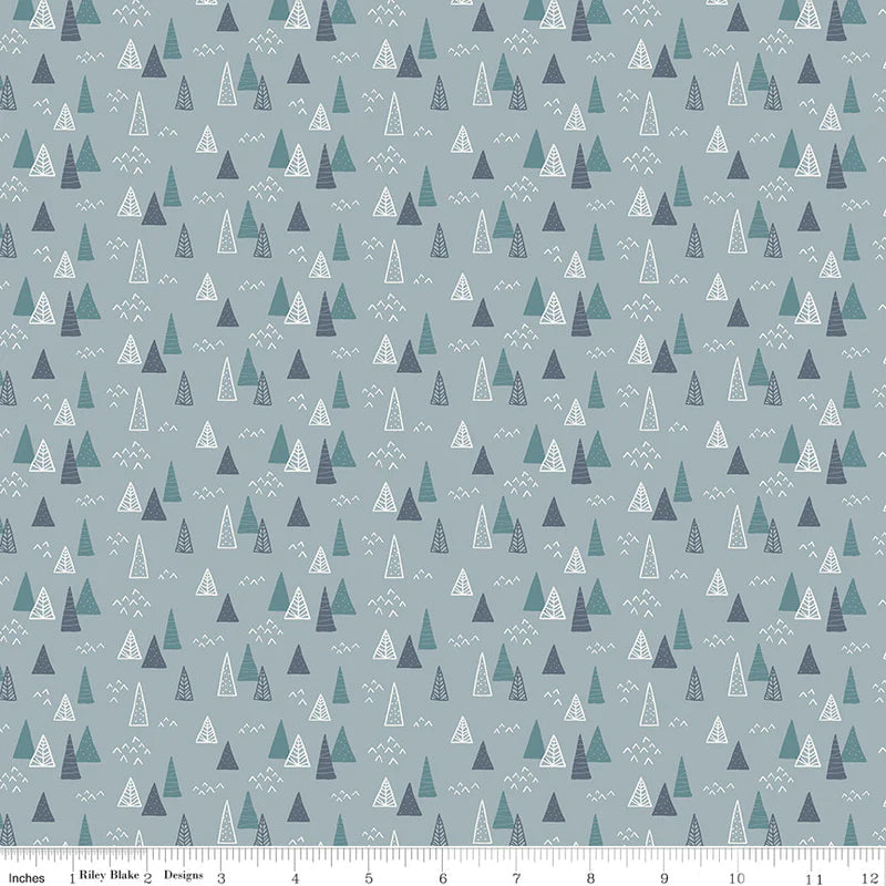 Trees on Stone - Nice Ice Baby - Riley Blake Cotton Fabric ✂️