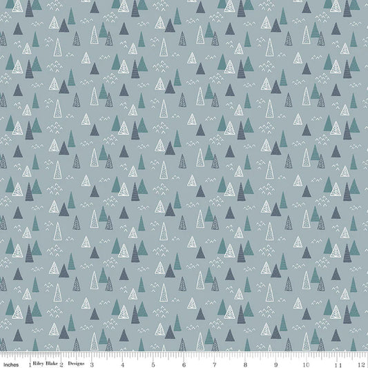 Trees on Stone - Nice Ice Baby - Riley Blake Cotton Fabric ✂️