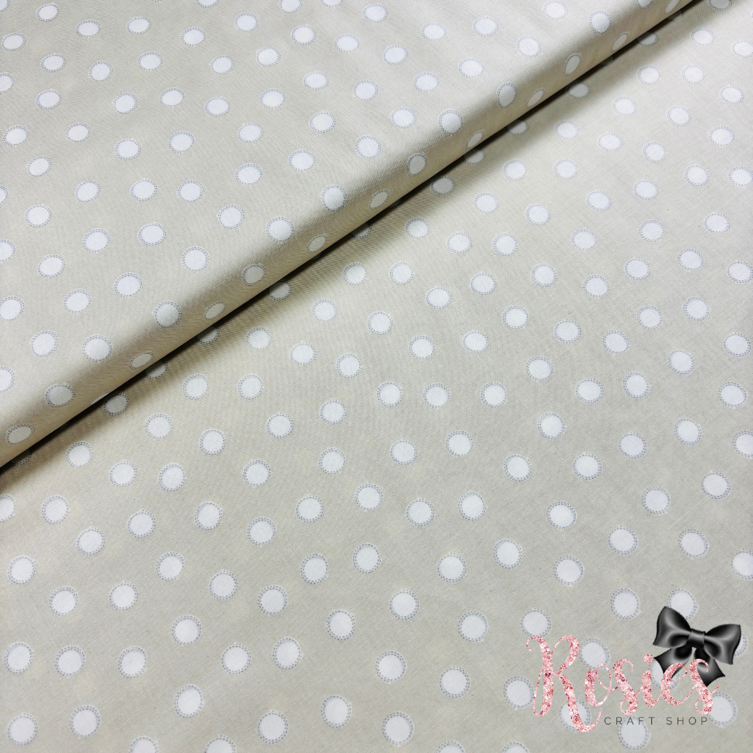 Light Taupe Dots | Guess How Much I Love You | Clothworks Licensed Cotton Fabric | £12 pm