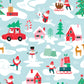Christmas Trees and Cars on Blue - Wonderful Christmas Time - Dashwood Studio Cotton Fabric ✂️ £13 pm