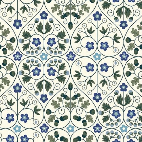 Garden Gates Blue & Green - The Orchard Garden Collection - Liberty Cotton Fabric ✂️ £8 pm *SALE*