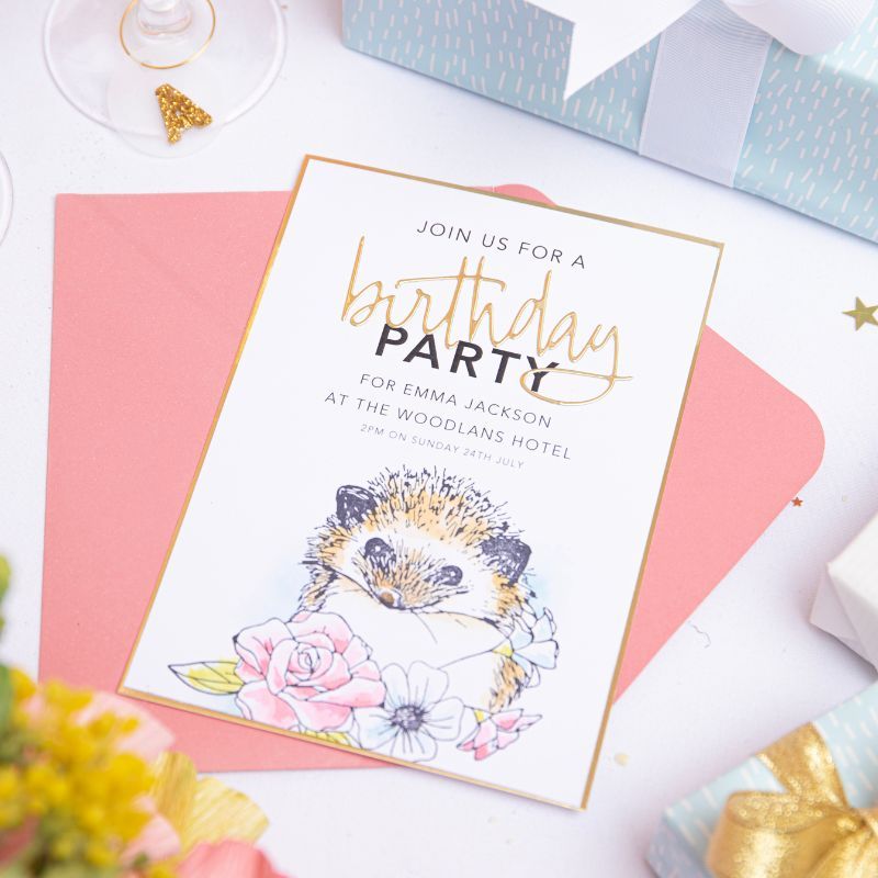 Sizzix Floral Woodland Hedgehog Layered Clear Stamps Set 9pk - 665906 ✂️ *SALE*