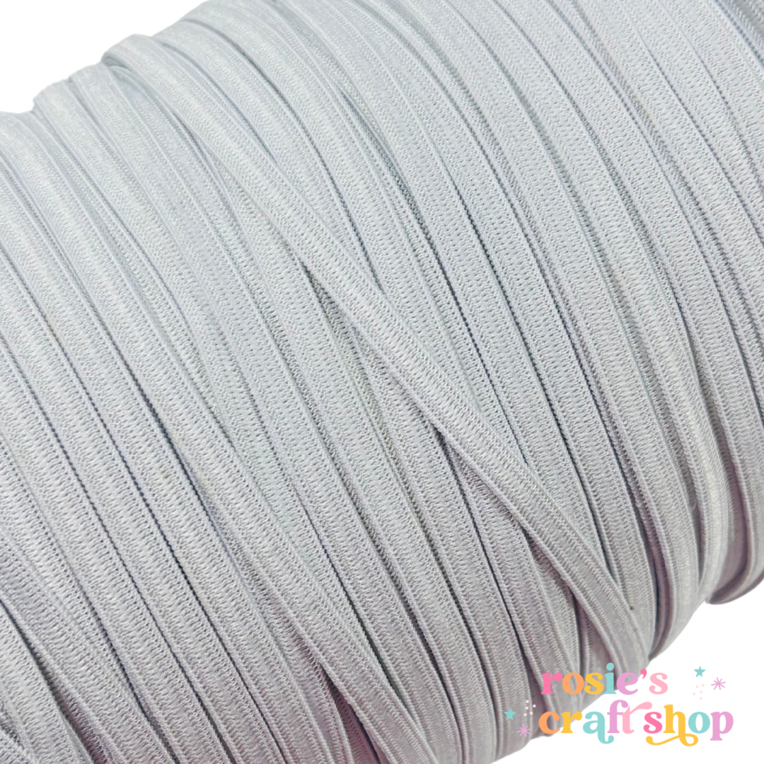 6mm Flat White Elastic ✂️ Basic ☆