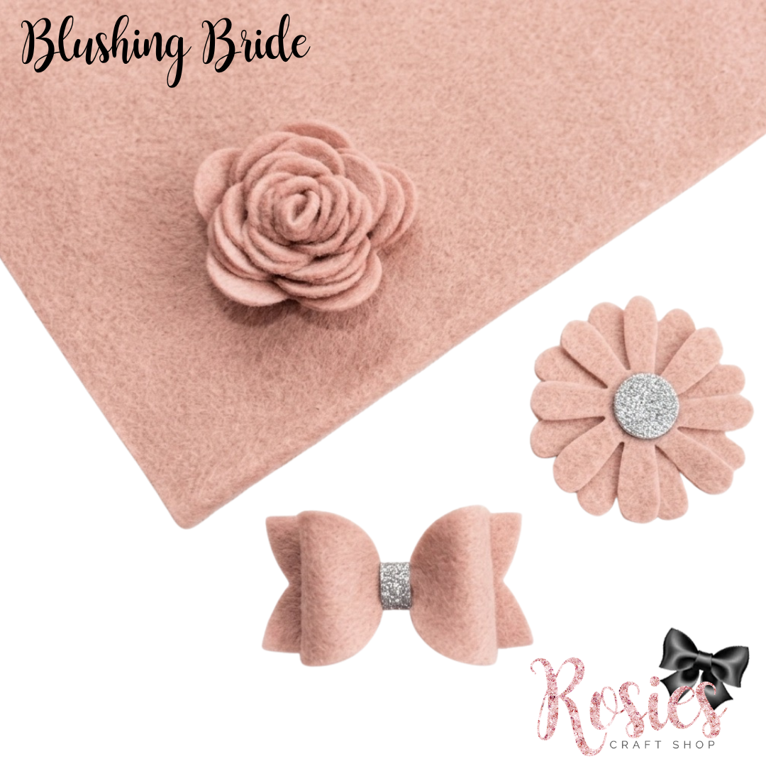 Blushing Bride Wool Blend Felt | Soft Craft Felt | Bows, Sewing, Appliqué & Die Cutting