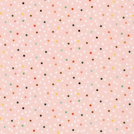 Pink Polka Dot Spots - Bright Days - Robert Kaufman Cotton Fabric ✂️ £13 pm