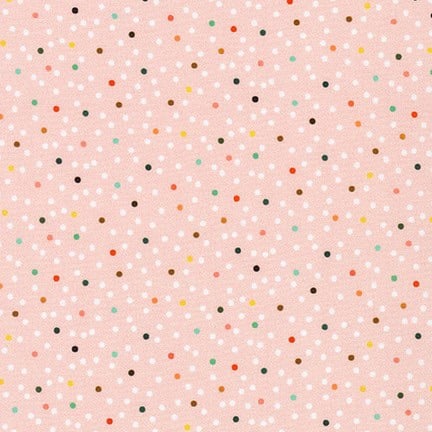 Pink Polka Dot Spots - Bright Days - Robert Kaufman Cotton Fabric ✂️ £13 pm