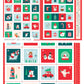 Christmas Advent Calendar Panel - Wonderful Christmas Time - Dashwood Studio Cotton Fabric ✂️