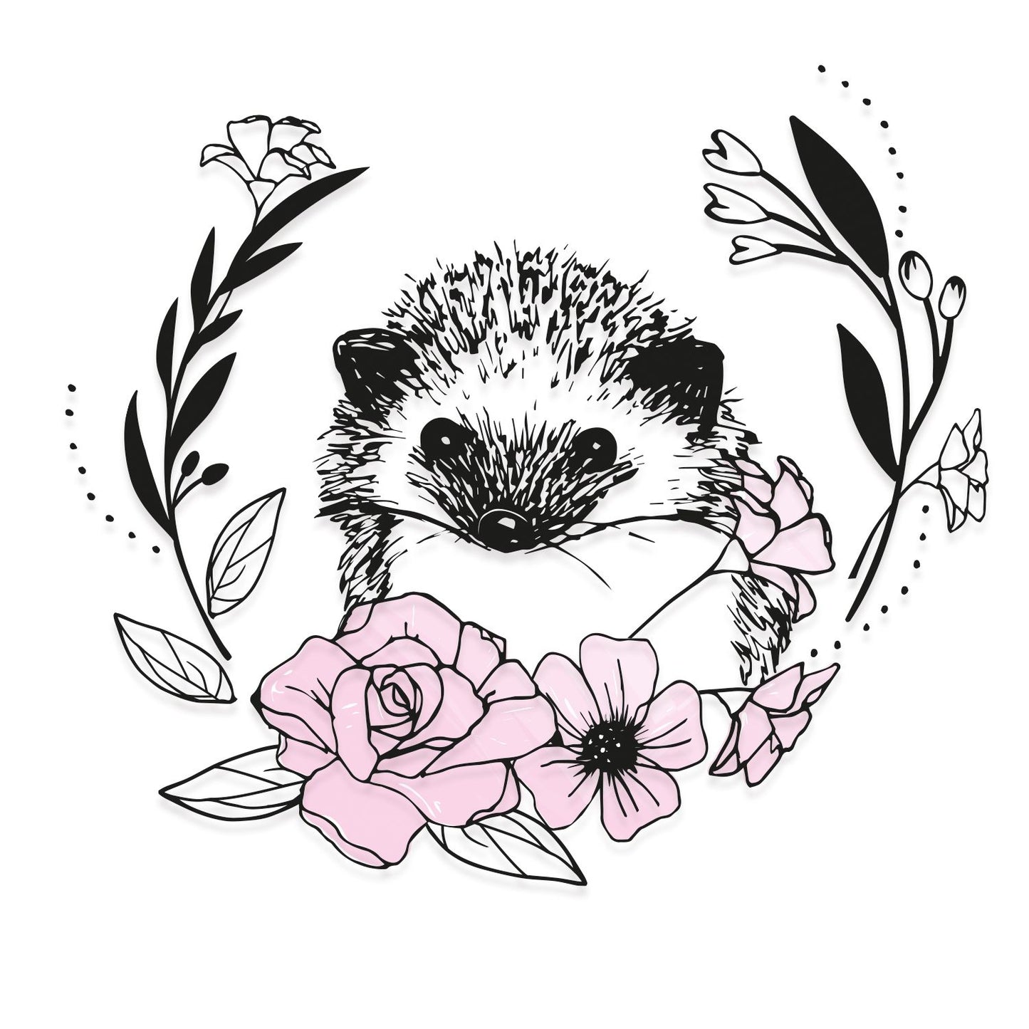Sizzix Floral Woodland Hedgehog Layered Clear Stamps Set 9pk - 665906 ✂️ *SALE*