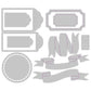 Sizzix Thinlits Die Set 12PK - Vintage Tags & Banners 666250