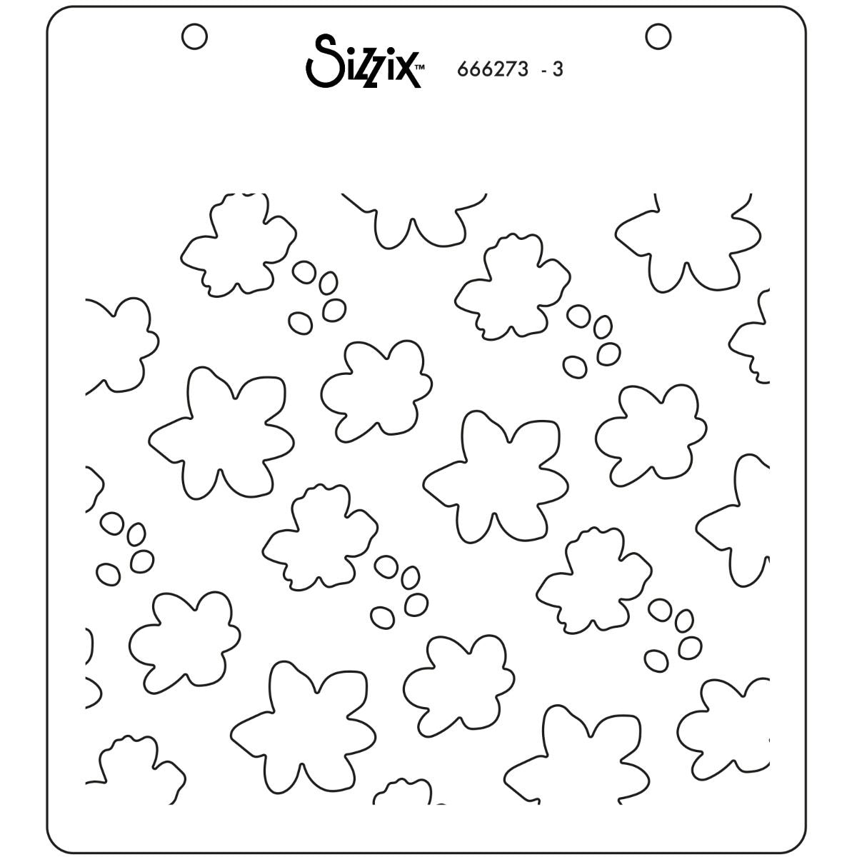 Sizzix Layered Stencils 4PK - Flower Patch 666273