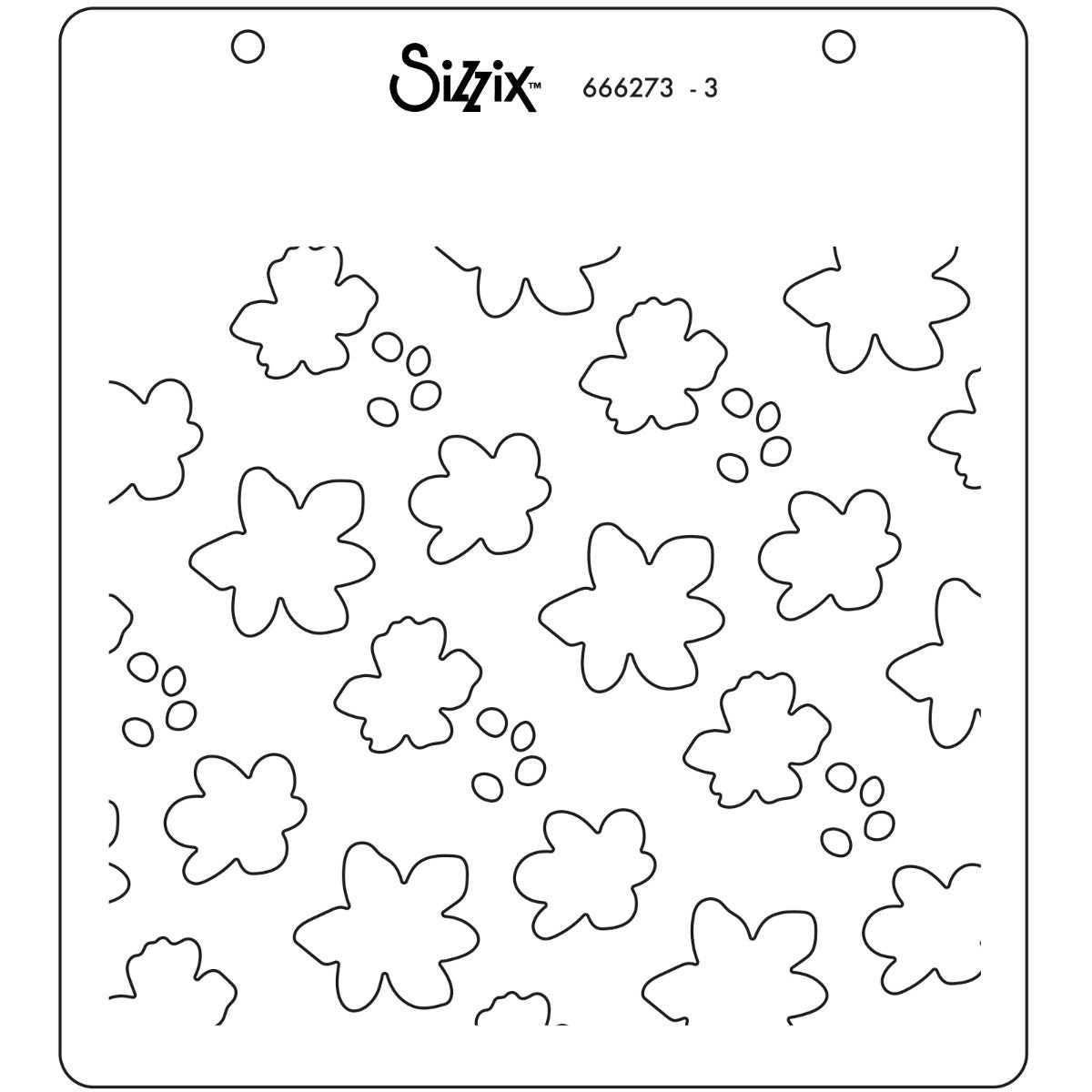 Sizzix Layered Stencils 4PK - Flower Patch 666273 ✂️ ☆
