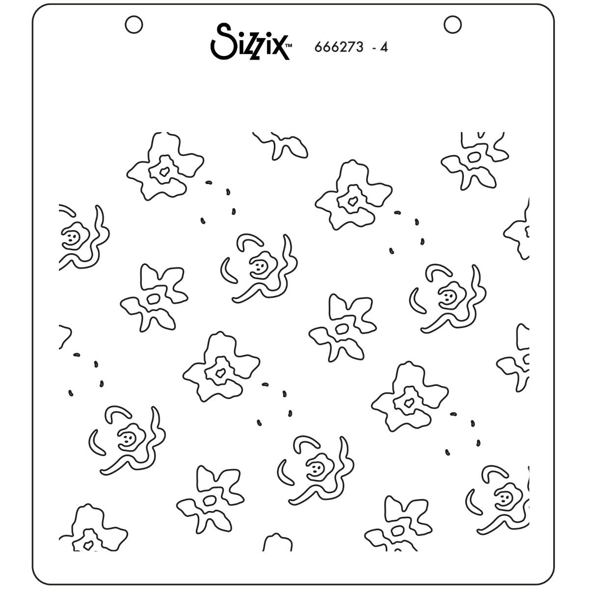 Sizzix Layered Stencils 4PK - Flower Patch 666273