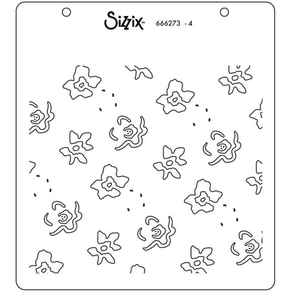 Sizzix Layered Stencils 4PK - Flower Patch 666273 ✂️ ☆