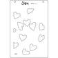 Sizzix A6 Layered Stencils 4PK – Mark Making Hearts 666532