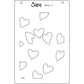 Sizzix A6 Layered Stencils 4PK – Mark Making Hearts 666532 ✂️ ☆