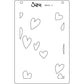 Sizzix A6 Layered Stencils 4PK – Mark Making Hearts 666532