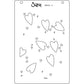 Sizzix A6 Layered Stencils 4PK – Mark Making Hearts 666532