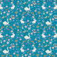 Bunny Lake on Blue - Spring Meadow - Dashwood Studio Cotton Fabric ✂️ £14 pm ☆