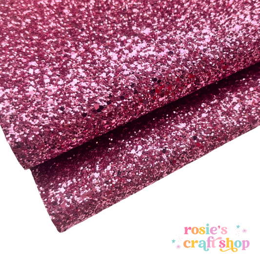 Rosie Pink Chunky Glitter Fabric - Luxury Core Collection ✂️ ☆