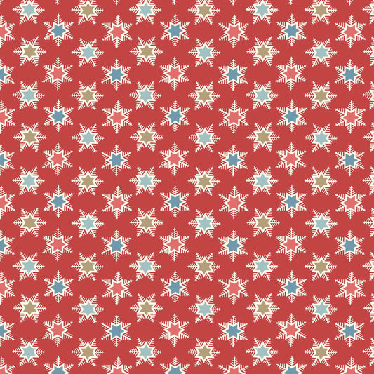 Red Forest Star - A Woodland Christmas - Liberty Cotton Fabric ✂️ £11 pm ☆