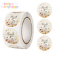 Thank You Floral Round Stickers Roll of 500 (approx) ✂️ ☆