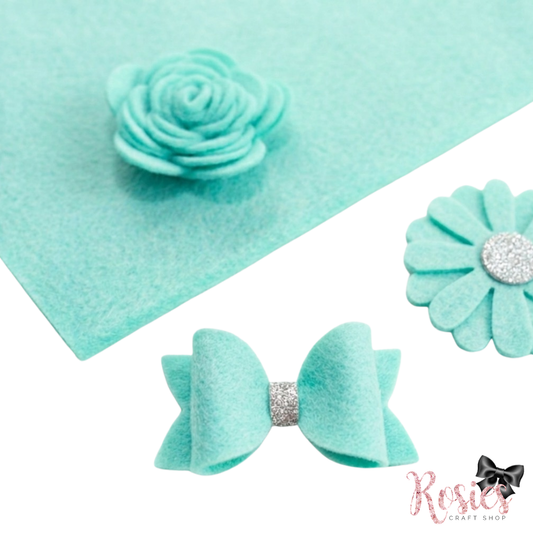 Alluring Aqua Wool Blend Felt | Soft Craft Felt | Bows, Sewing, Appliqué & Die Cutting