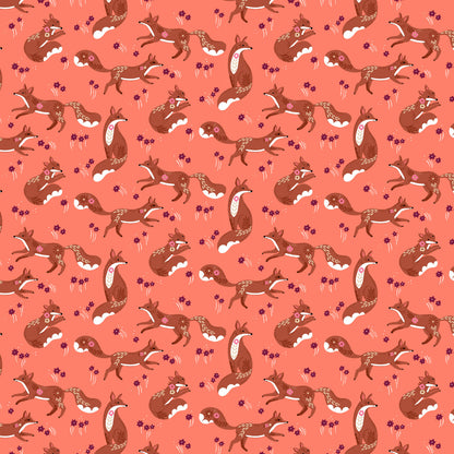 Adorable Foxes - Wild Folk - Dashwood Studio Cotton Fabric ✂️ £14 pm