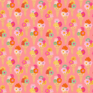 Ice Cream Flowers - Bee Happy - Dashwood Studios Cotton Fabric ✂️