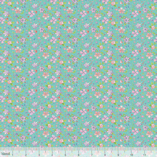 Floral Ramble Aqua - Waltz of Whimsy - Blend Cotton Fabric ✂️ £7 pm *SALE*