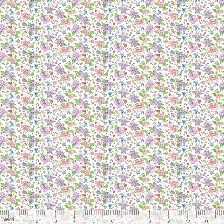 Floral Ramble White - Waltz of Whimsy - Blend Cotton Fabric ✂️ £7 pm *SALE*