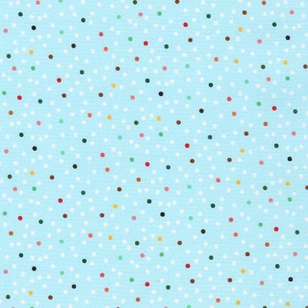Blue Polka Dot Spots - Bright Days - Robert Kaufman Cotton Fabric ✂️ £13 pm