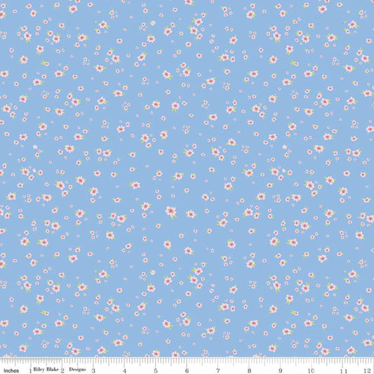 Mini Floral Blue - Mulberry Lane - Riley Blake Cotton Fabric ✂️