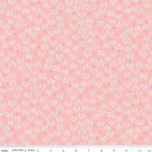Red Riding Hood Bows Pink - Little Red In The Woods - Riley Blake Cotton Fabric ✂️ LAST ONE