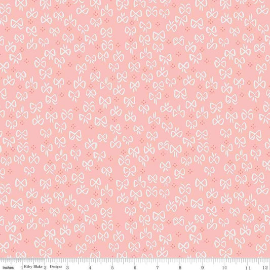 Red Riding Hood Bows Pink - Little Red In The Woods - Riley Blake Cotton Fabric ✂️ LAST ONE