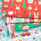 Christmas Trees and Cars on Blue - Wonderful Christmas Time - Dashwood Studio Cotton Fabric ✂️ £13 pm