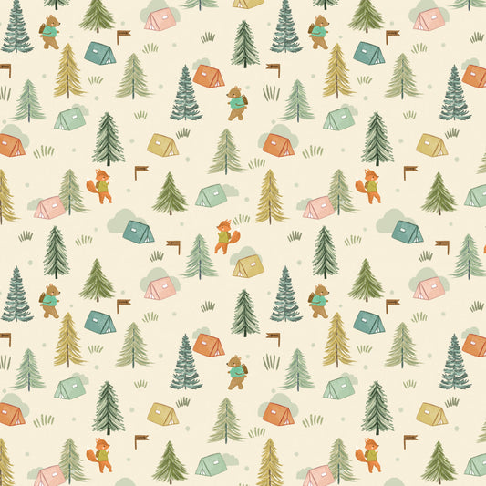 Tents & Trees Woodland - Cedar Camp - Dashwood Studio Cotton Fabric ✂️ £13 pm