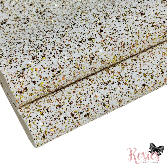 Champagne Kisses Chunky Glitter Fabric | Luxury Core Collection | Bow Making Fabric