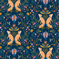 Foxes & Birds on Navy - Desert Moon - Dashwood Studio Cotton Fabric ✂️ £14 pm ☆