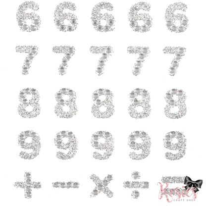 Stick-On Diamante Number Embellishments | Pack of 55 | Trimits