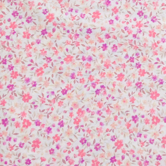 Soft Pink Floral - Petite Garden - Sevenberry Cotton Fabric ✂️ £12 pm