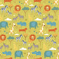 Jungle Animals on Kiwi Green - Habitat - Dashwood Studio Cotton Fabric ✂️ £9 pm *SALE*