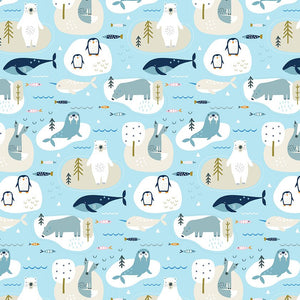 Arctic Animals - Habitat - Dashwood Studio Cotton Fabric ✂️