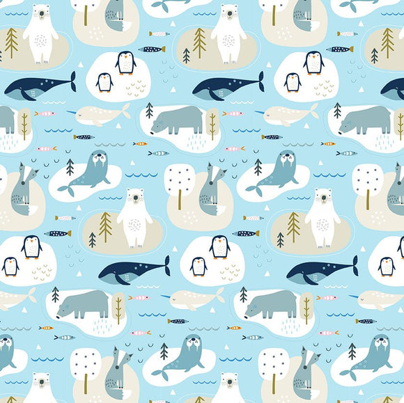 Arctic Animals - Habitat - Dashwood Studio Cotton Fabric ✂️