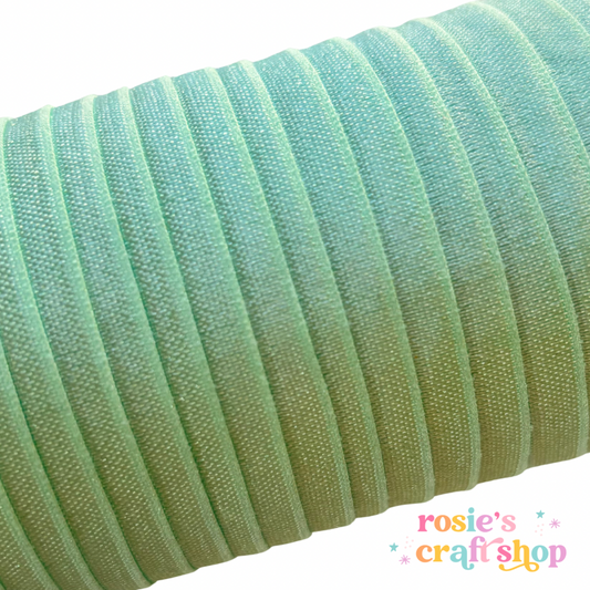 5/8" 314 Aqua Plain Foldover Headband Elastic FOE 16mm✂️ ☆