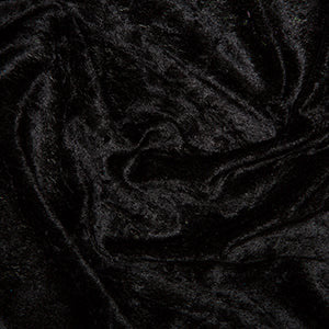 Black Crushed Velvet Velour Fabric ✂️