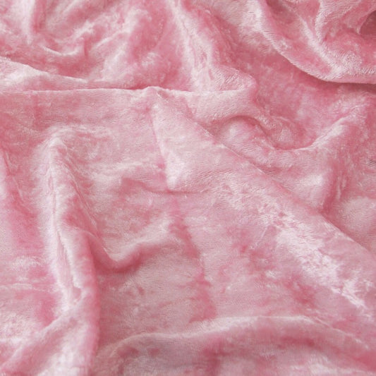 Baby Pink Crushed Velvet Velour Fabric ✂️