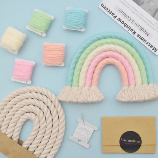 Pastel Spring DIY Rainbow Macrame Craft Kit ✂️ ☆