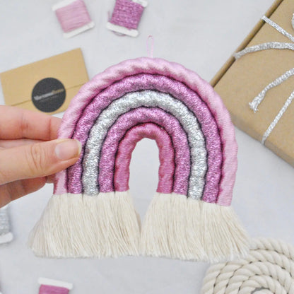 Fairy Dust Macrame Rainbow Craft Kit | DIY Fibre Art Kit | Macramallama